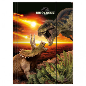 Folder with Elastic Dinosaurs A4 1pc