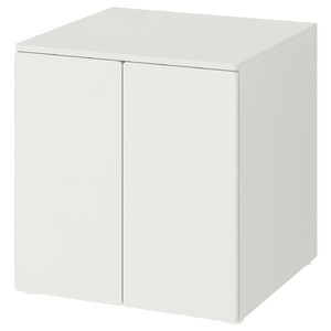 SMÅSTAD / PLATSA Cabinet, white white, with 1 shelf, 60x55x63 cm