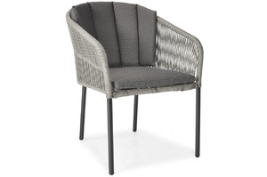 Outdoor Chair VICTORIA, black-grey