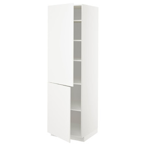 METOD High cabinet with shelves/2 doors, white/Veddinge white, 60x60x200 cm