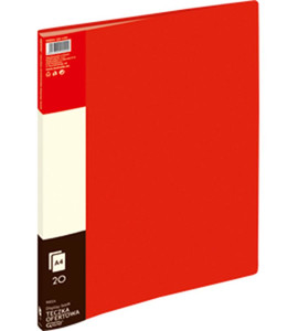 20 Pocket Display Book Folder PP A4, red
