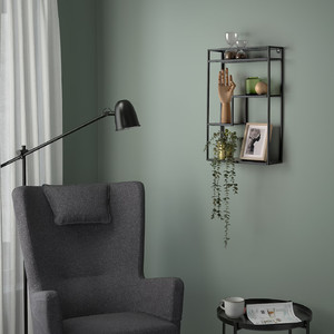 LINDÅSEN Display shelf, anthracite, 40x60 cm