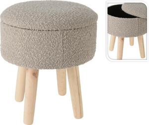 Stool with Storage Neely, beige