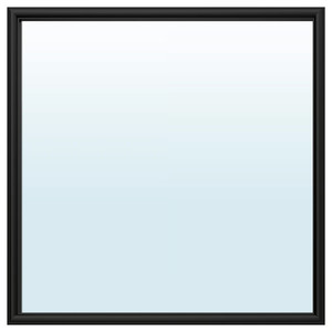 NYPONBUSKE Mirror, black, 65x65 cm