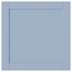 SANNIDAL Door with hinges, blue, 60x60 cm