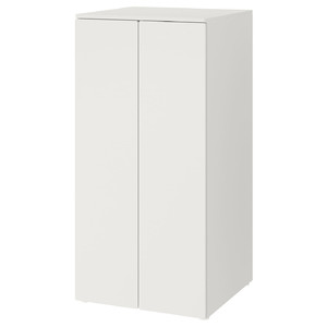 SMÅSTAD / PLATSA Wardrobe, white white/with 3 shelves, 60x57x123 cm