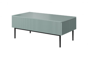 Coffee Table with Drawers Nicole, sage/black legs