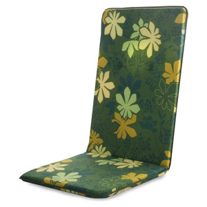 Patio Outdoor Seat/Back Cushion Basic, green, leaves