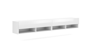 Wall-mounted TV Cabinet Derby 280, matt white/high-gloss white