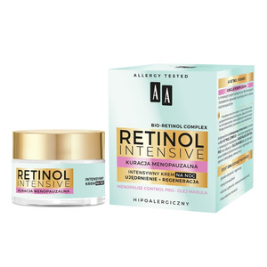 AA RETINOL Intensive Menopause Treatment Firming Regeneration Hypoallergenic Night Cream Vegan 50ml
