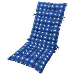 KLÖSAN Chair cushion, outdoor, dark blue, 45x116 cm