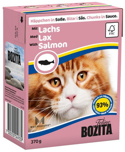 Bozita Cat Wet Food Salmon Chunks in Sauce 370g