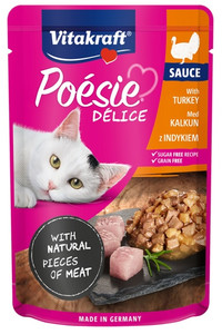 Vitakraft Poesie Deli Sauce Turkey Cat Wet Food 85g