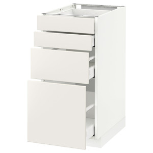 METOD / MAXIMERA Base cab 4 frnts/4 drawers, white/Veddinge white, 40x60 cm