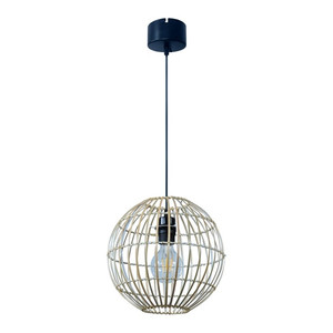 GoodHome Pendant Lamp Dacite 1 x 40W E27 28cm, light bamboo