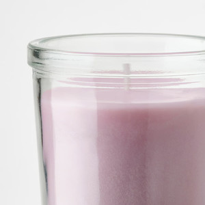 LUGNARE Scented candle in glass, Jasmine/pink, 20 hr