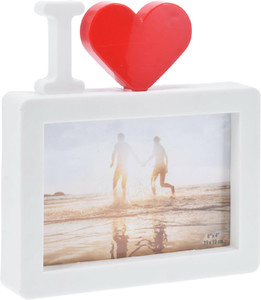 Photo Frame I Love 10x15cm, 1pc, white