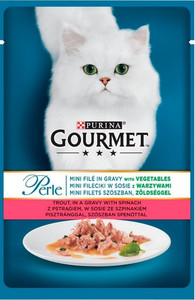 Gourmet Perle Cat Food Trout with Vegetables 85g