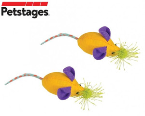 Petstages Cat Toy Colourful Mice 2pcs