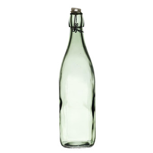 Decorative Glass Bottle 1L, green