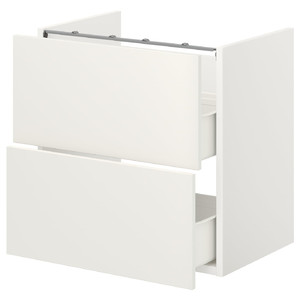 ENHET Base cb f washbasin w 2 drawers, white, 60x40x60 cm