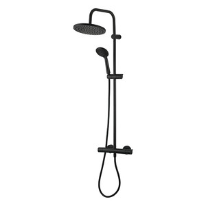 GoodHome Thermostatic Shower Set Cavally, black