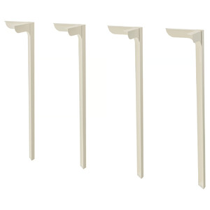 SKÅLSTA Table leg, straight light grey-beige