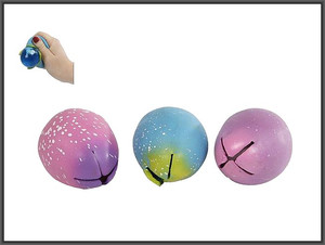 Stress Ball Squishy Egg with Unicorn 6cm, 1pc, assorted colours
