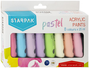 Starpak Pastel Acrylic Paints 8 Colours x 25ml