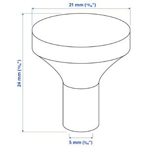 BAGGANÄS Knob, beige, 21 mm