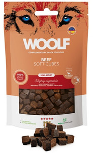 Woolf Soft Cubes Monoprotein Beef Snacks for Dogs 100g