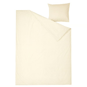 ÄNGSLILJA Duvet cover and pillowcase, natural, 150x200/50x60 cm