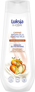 Luksja Silk Care Caring Shower Gel Argan & Almond 93% Natural Vegan 500ml
