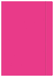 Folder with Elastic Band A4, Fluo pink, 10pcs
