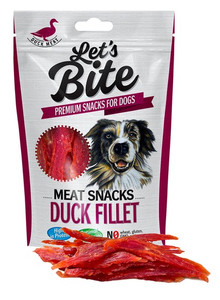 Let's Bite Meat Snacks for Dogs Duck Fillet 300g