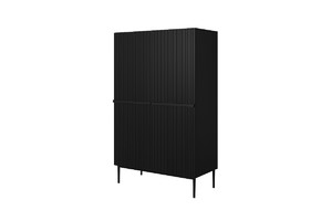 High Cabinet Sideboard Nicole, matt black, black legs