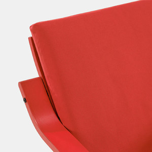POÄNG Low-back armchair, red/Vissle red