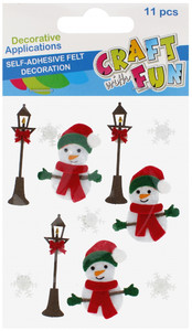 Craft Christmas Self-Adhesive Decoration Set Snowman 11pcs