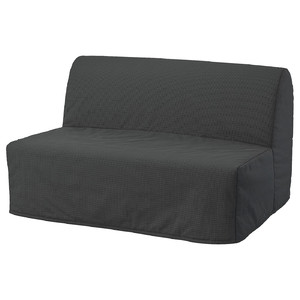 LYCKSELE MURBO 2-seat sofa-bed, Vansbro dark grey