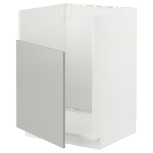 METOD Base cab f TALLSJÖN sink, white/Havstorp light grey, 60x60 cm
