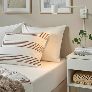 BÄRGLIM Fitted sheet, white, Double