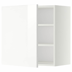 METOD Wall cabinet with shelves, white/Ringhult white, 60x60 cm
