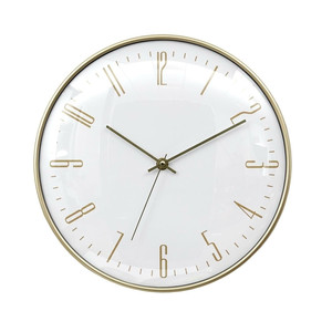 Wall Clock Luce, white/gold