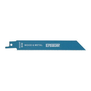 Erbauer Universal Fitting Reciprocating Saw Blade S922HF 150mm, 2-pack