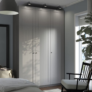 PAX / GULLABERG Wardrobe combination, dark grey/dark grey, 150x60x236 cm