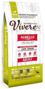 Vivere Dog Dry Food Low Grain Gluten-Free Medium Adult Lamb 12kg