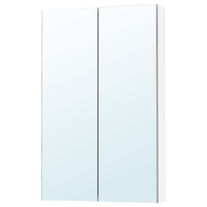 LETTAN Mirror cabinet with doors, mirror effect/mirror glass, 60x15x95 cm