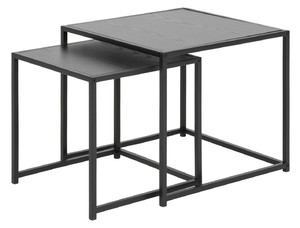 Nesting Tables Set of 2 Seaford, black