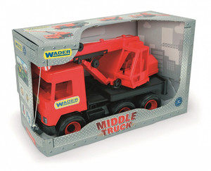 Wader Middle Truck Crane Red 38cm 3+