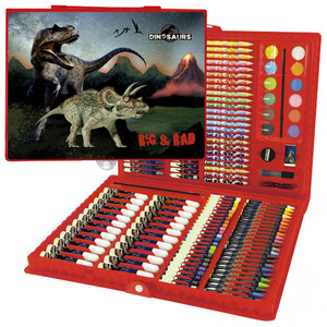 Kids Art Creative Case Stationery Set 172pcs Dinosaurs